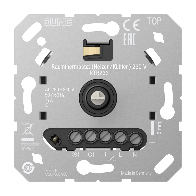 Jung Kamerthermostaat (verwarmen/koelen) 230 V (relais)