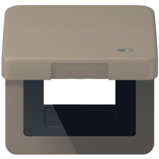 Jung CD500 afdekraam 1V horizontaal en verticaal bruin ip44