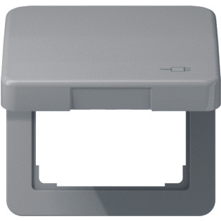 Jung CD500 afdekraam 1V horizontaal en verticaal brons ip44