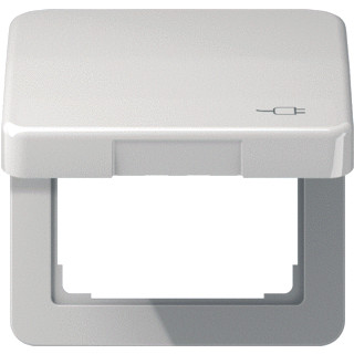 Jung CD500 afdekraam 1V horizontaal en verticaal grijs ip44