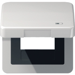 Jung CD500 afdekraam 1V horizontaal en verticaal grijs ip44