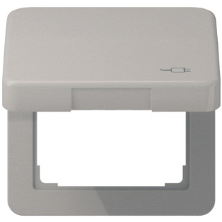 Jung CD500 afdekraam 1V horizontaal en verticaal grijs ip44