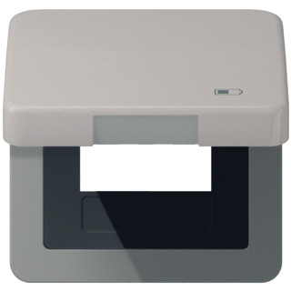 Jung CD500 afdekraam 1V horizontaal en verticaal grijs ip44