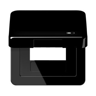 Jung CD500 afdekraam 1V horizontaal en verticaal zwart ip44