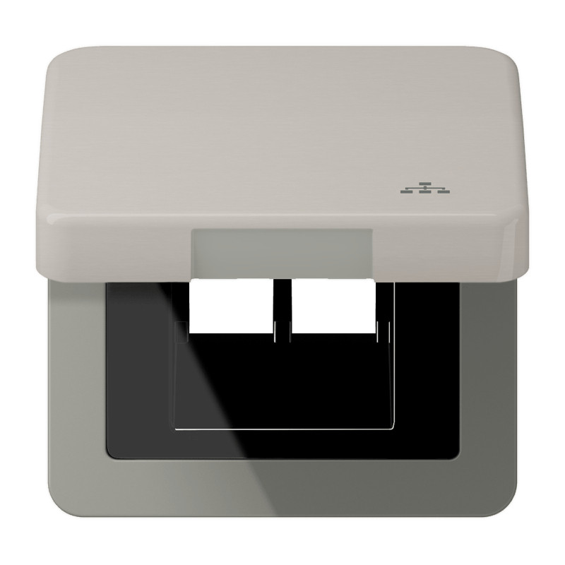 Jung Afdekraam 1V horizontaal en verticaal platina