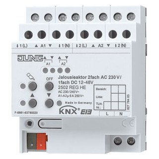 Jung KNX actor jaloezie 2-voudig ac 230 V 1-voudig DC 12-48 V