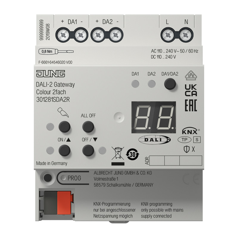 Jung KNX Dali-2 gateway RGBW 2-voudig