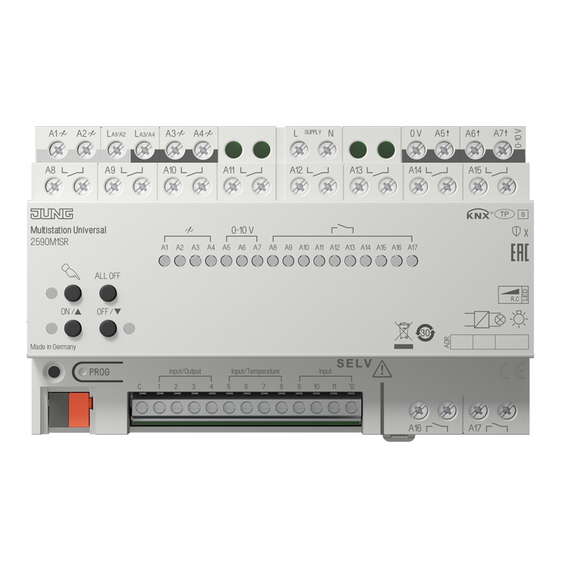 Jung KNX Multistation universeel, voor din-rail, 8 te, secure