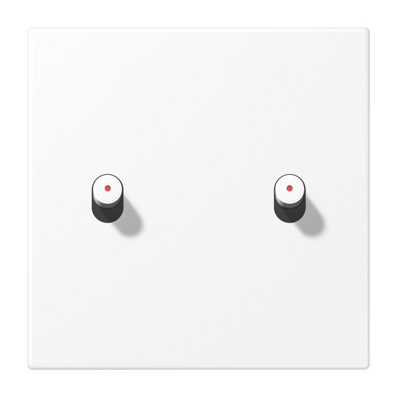 Jung LS 1912 range Afdekking Met tuimelhevel "cilinder", met lens, 1-voudig, 2 tuimelheve