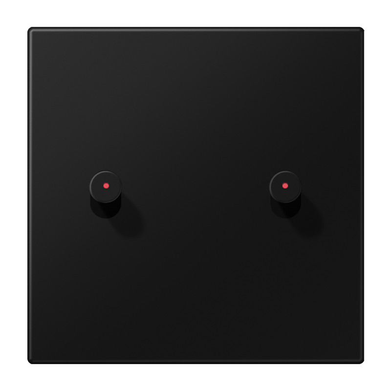 Jung LS 1912 range Afdekking Met tuimelhevel "kegel", met lens, 1-voudig, 2 tuimelhevels,