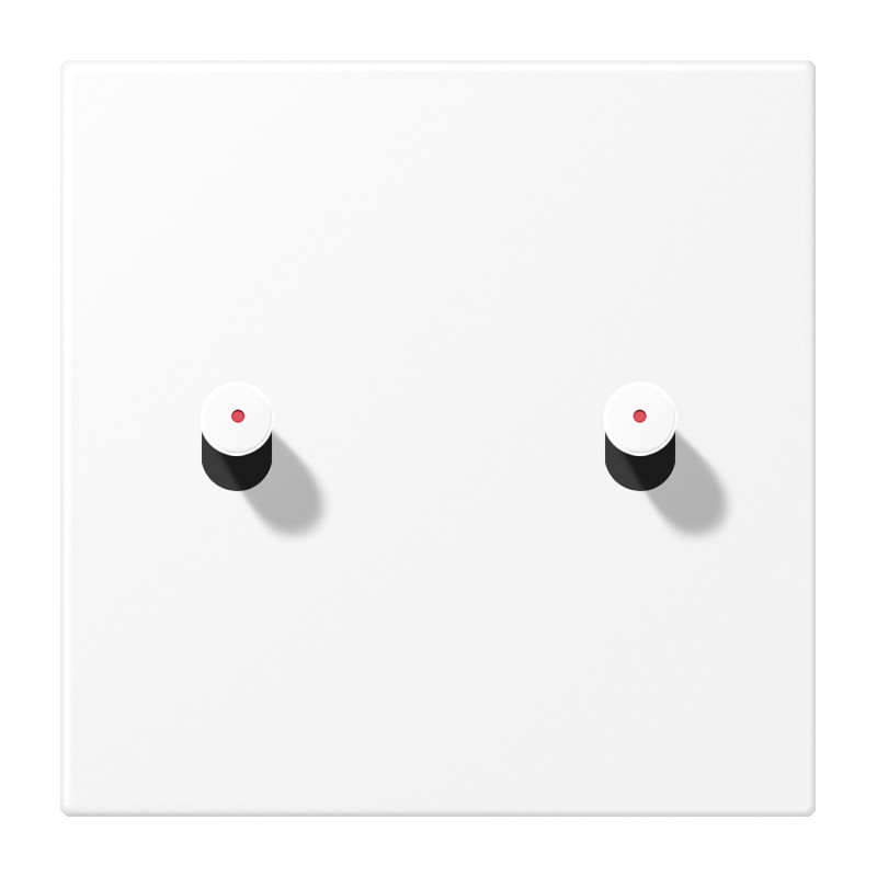 Jung LS 1912 range Afdekking Met tuimelhevel "kegel", met lens, 1-voudig, 2 tuimelhevels,