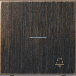 Jung LS range enkele drukker aan-/uit-schakelaar messing