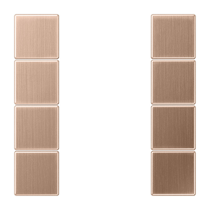 Jung LS range KNX F50 tastafd. compleet 4V. LS brons