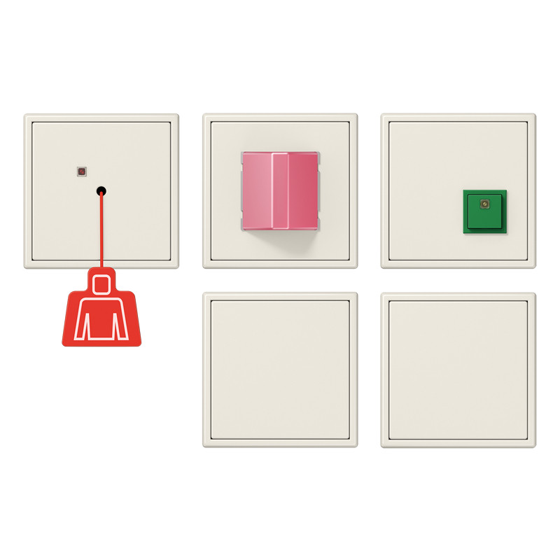 Jung LS range Noodoproepset LS990 wit met ups mod.