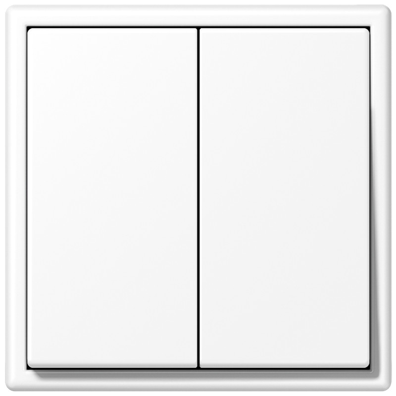 Jung LS range Matter Taster LS 4-kan. sneeuwwit mat