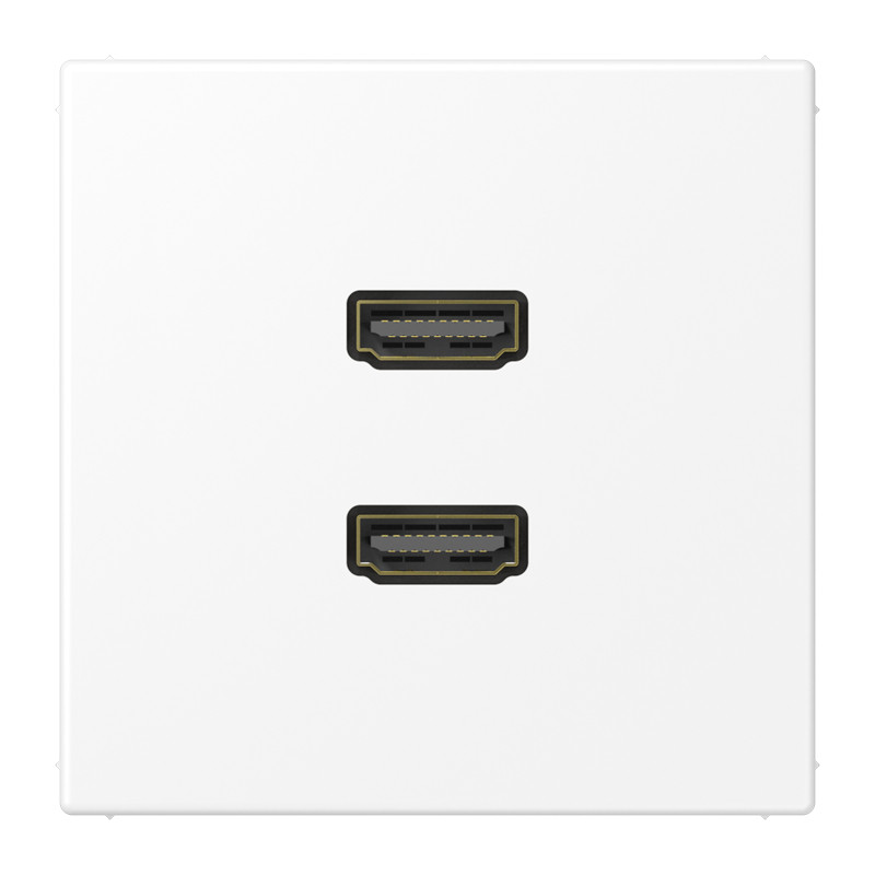 Jung Multimedia-aansluitingen 2xhdmi LS range sneeuwwit mat