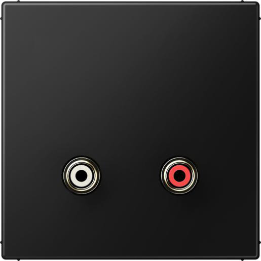 Jung Multimedia-aansluitingen cinch audio LS range grafietzwart mat