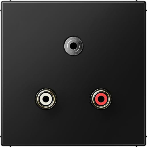 Jung Multimedia-aansluitingen cinch audio/mini jack 3,5MM LS range gra