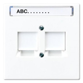 Jung LS range onderdeel/centraalplaat modular-jack kunststof wit