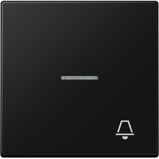 Jung LS range enkele drukker aan-/uit-schakelaar zwart