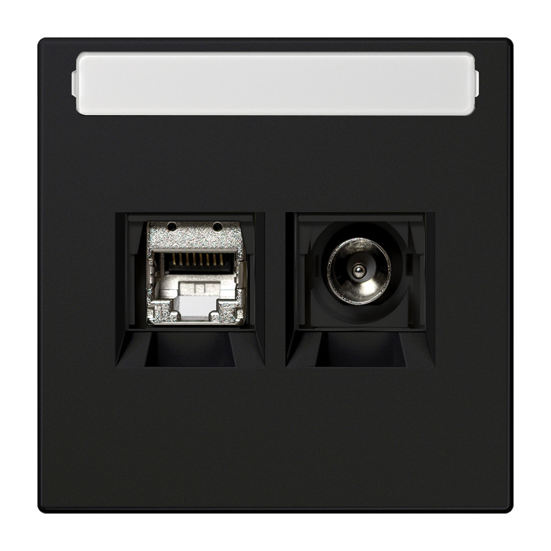 Jung LS range Smart-TV aansluitdoos LS graf.zwart mat