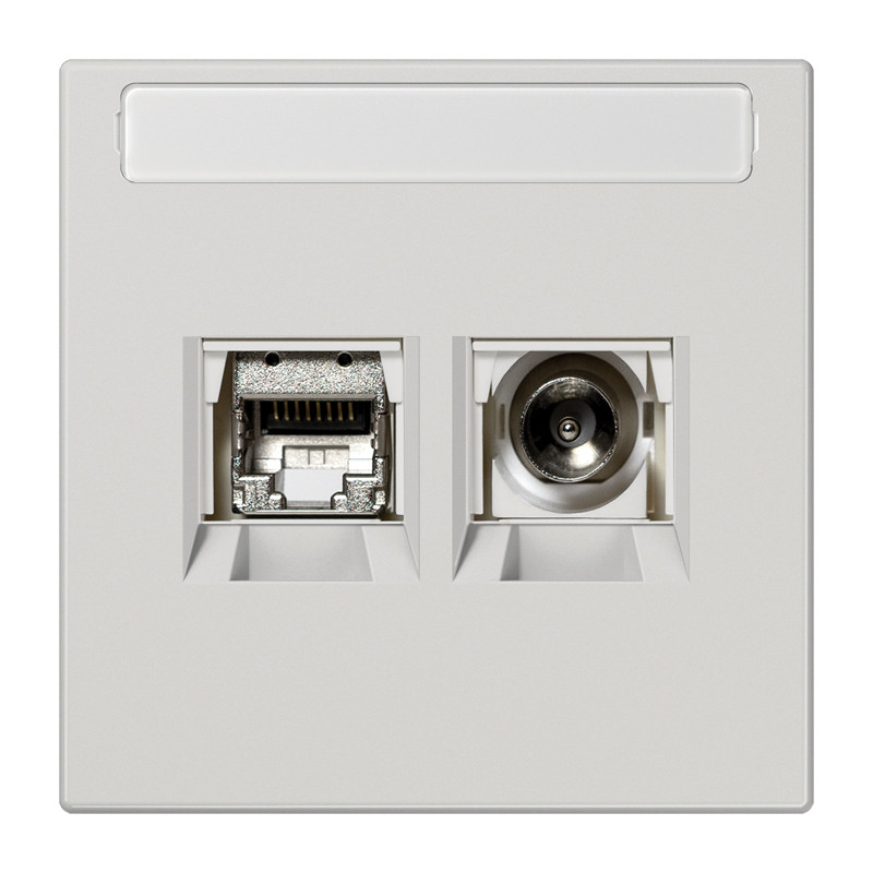 Jung LS range Smart-TV-aansluitdoos 2-voudig, met tekstvenster, thermoplast, ls rang