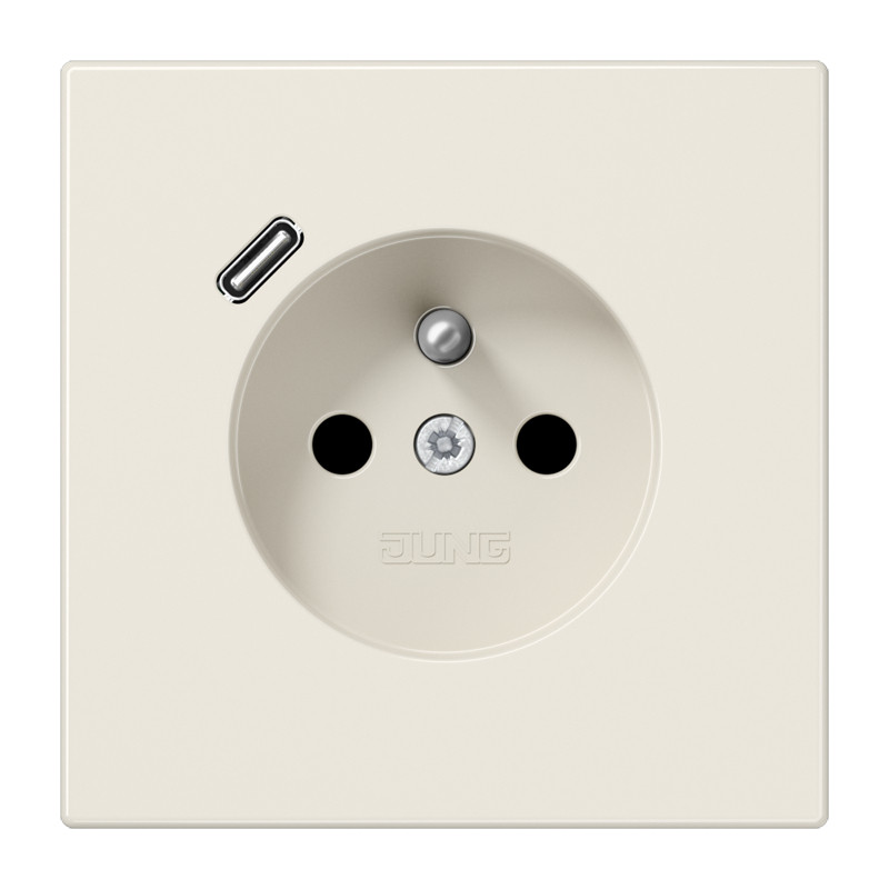 Jung LS range WCD.+lader LS wit penaarde+usb-C