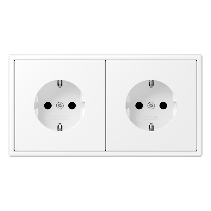 Jung LS range WCD. LS 2-voudig met R/A sneeuwwit mat