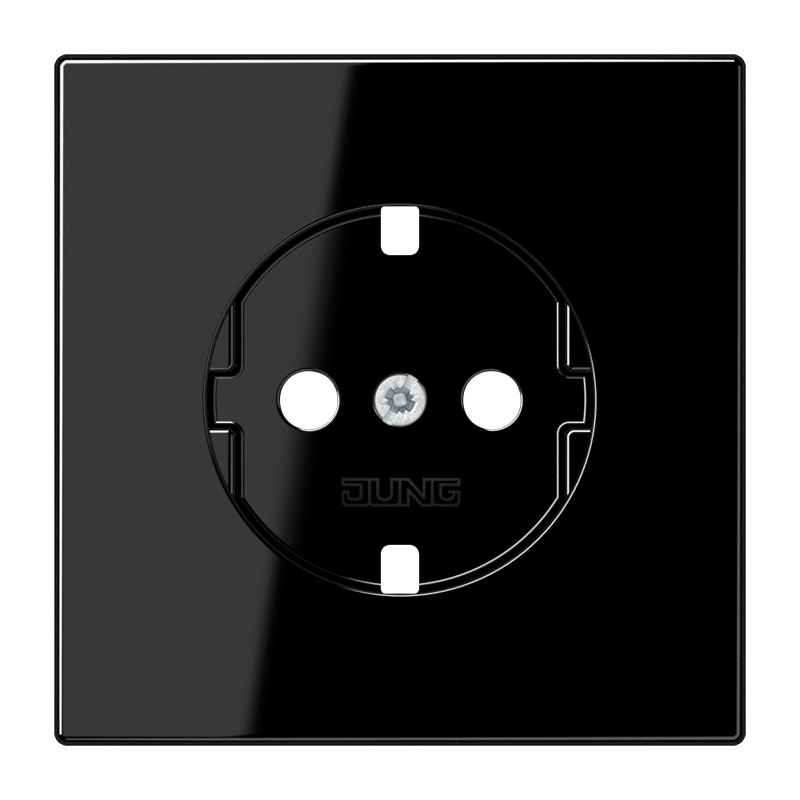 Jung LS990 centraalplaat wandcontactdoos zwart