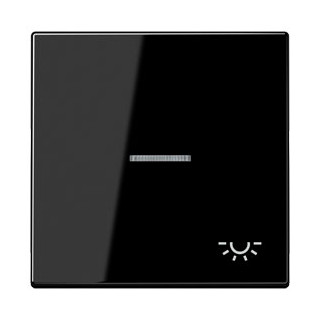 Jung LS range bedieningselement aan-/uit-schakelaar enkele drukker zwart