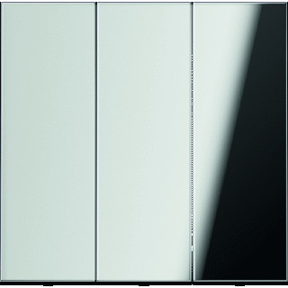 Jung Driedelige wip aan-/uit-schakelaar chroom