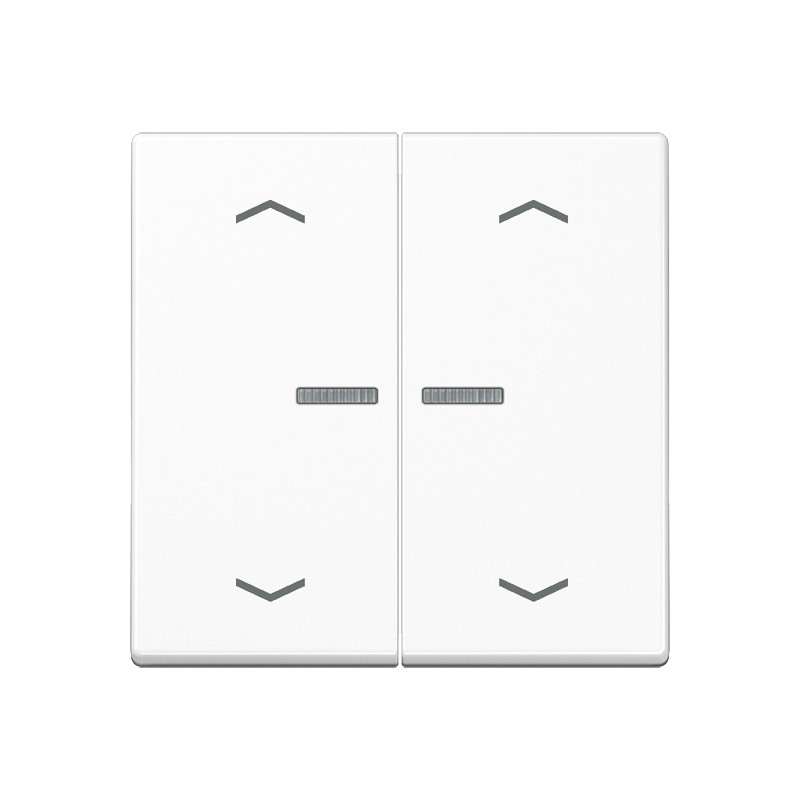 Jung A range bedieningselement jaloezie tweedelige wip wit