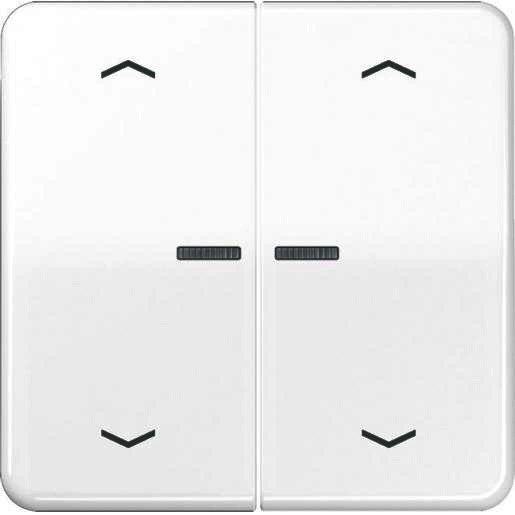 Jung CD range bedieningselement jaloezie tweedelige wip wit