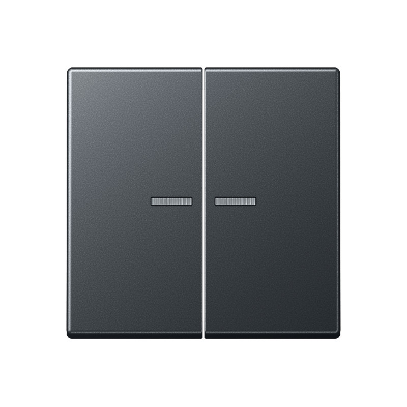 Jung A range bedieningselement aan-/uit-schakelaar tweedelige wip antraciet