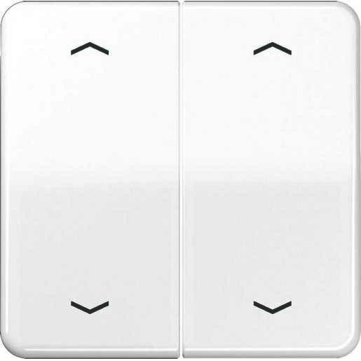 Jung CD range bedieningselement jaloezie tweedelige wip wit