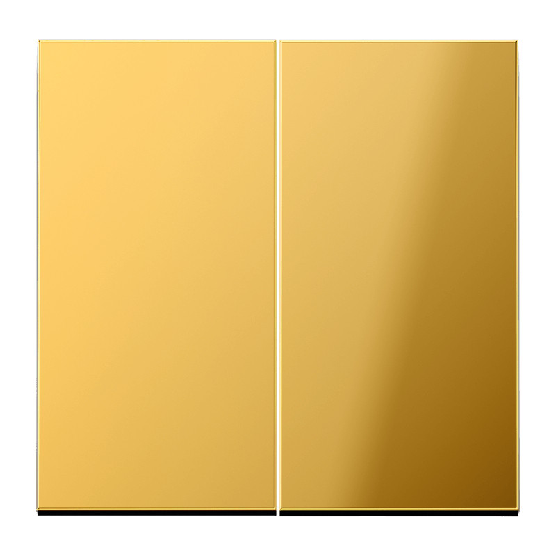 Jung LS range bedieningselement aan-/uit-schakelaar tweedelige wip goud
