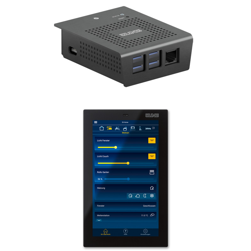 Jung SV-Server set smart control 5, zwart