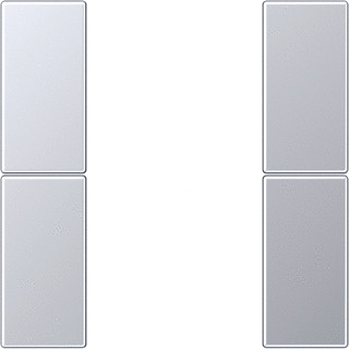 Jung A range tweedelige drukker aluminium