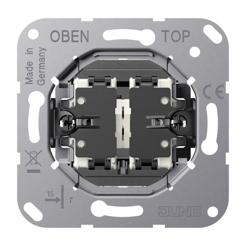 Jung Tuimelschakelaar 10 ax 250V~ serie inclusief 2 led-lampen ohne KR