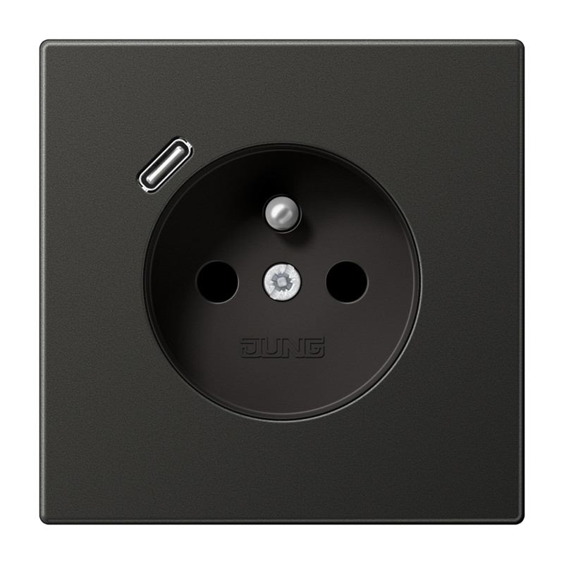 Jung WCD penaarde + lader LS antraciet usb C