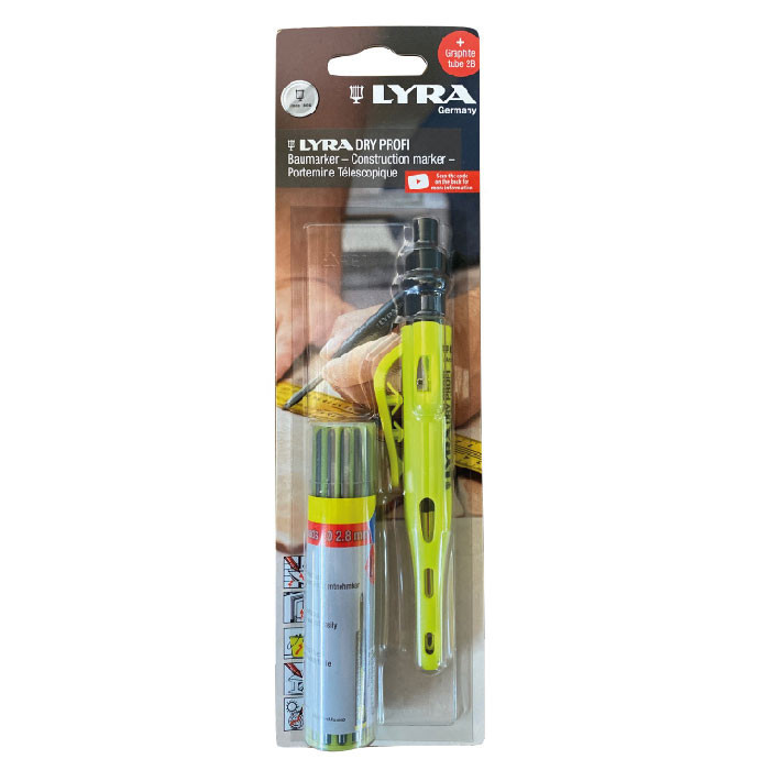 Kadeem Handgereedschap Lyra DRY profi vulpotlood + DRY reservestiften mix (12ST) in blister
