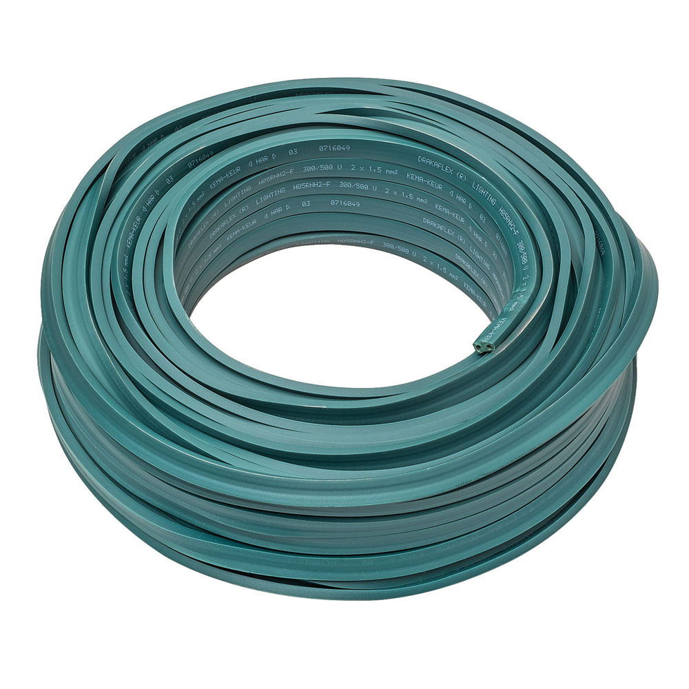 Kalthoff Prikkabelset Rubber prikkabel H05RNH2-f2x1,5, groen, 100M op ring