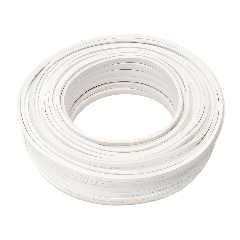 Kalthoff Prikkabelset Rubber prikkabel H05RNH2-f2x1,5, wit, 100M op ring