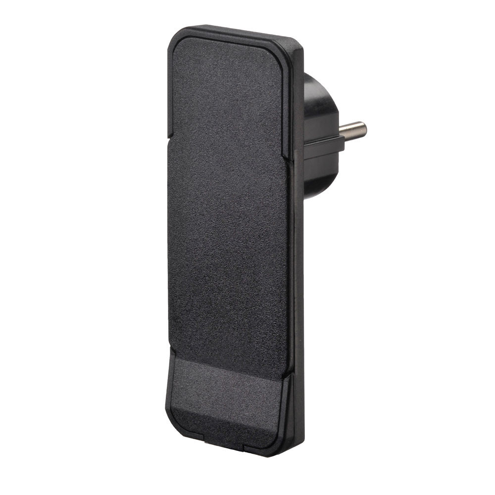 Kalthoff Stekkers Haakse stekker rand- en busaarde, flatplug, 16a/250V, zwart