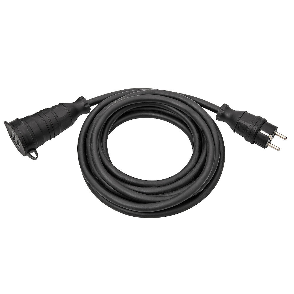 Kalthoff Verlengsnoeren Verlengsnoer randaarde ip44 5M H07RN-F3G1,5 elastomeer zwart