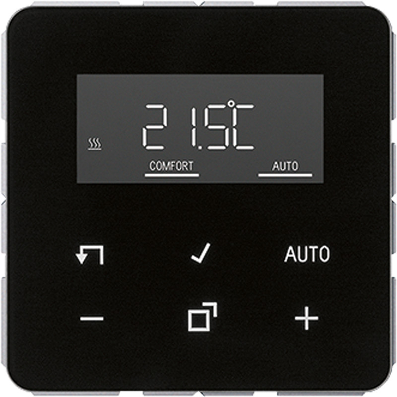 Jung CD range Ruimtethermostaat Compl. CD zwart