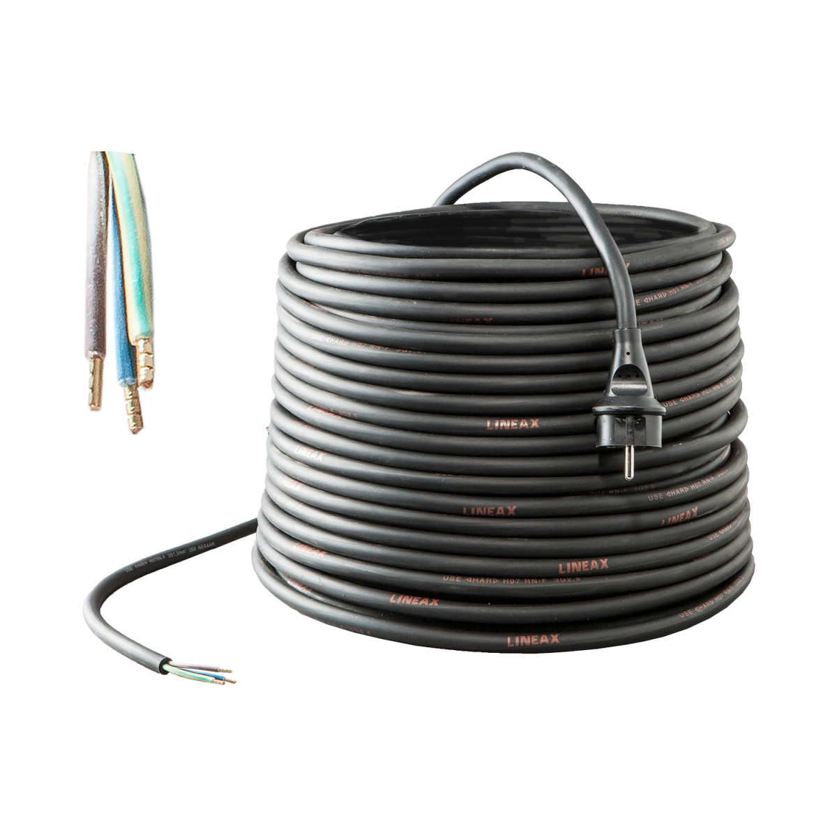 Keraf aansluitsnoer klasse I 250V Aansluitsnoer 2,5 M H07RN-F 3G1,5 klasse I