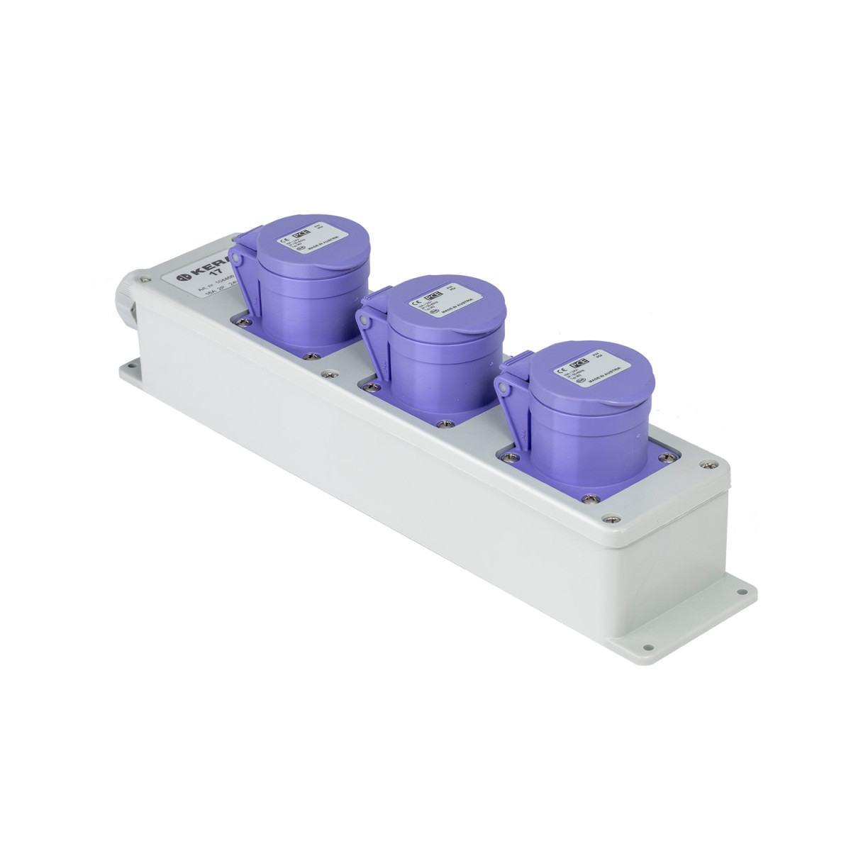 Keraf contactdooscombinatie CEE Snoercentrale 3-voudig cee 16a 2P 24V