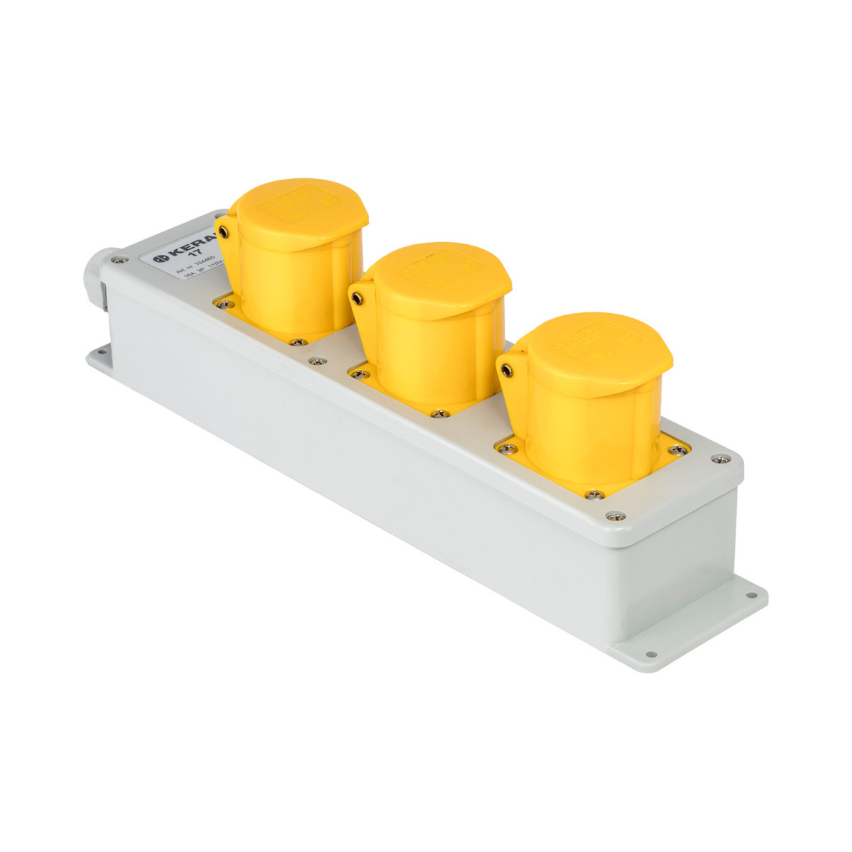 Keraf contactdooscombinatie CEE Snoercentrale 3-voudig cee 16a 3P 4H 110V ac