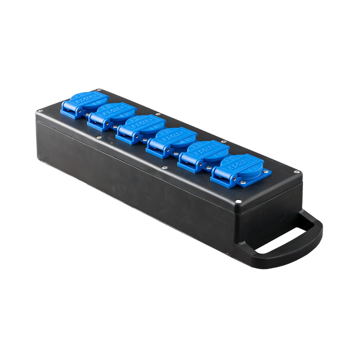 Keraf contactdooscombinatie Type 19 volrubber verdeler 6X randaarde